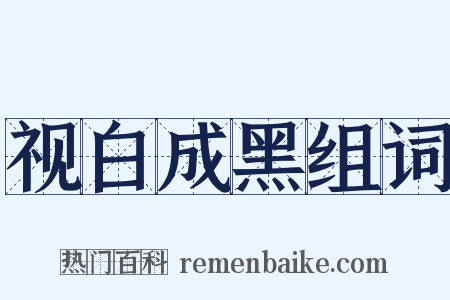 视白成黑组词是什么意思的图片